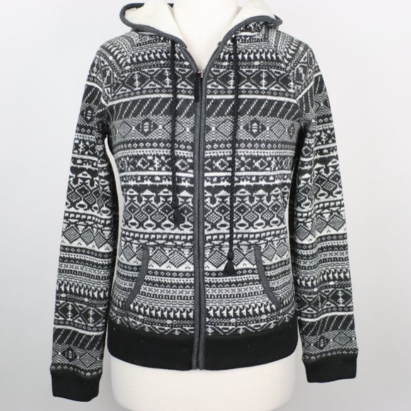 American Eagle Outfitters Tops - American Eagle Womens Medium Fair Isle Full Zip Fleece Hoodie